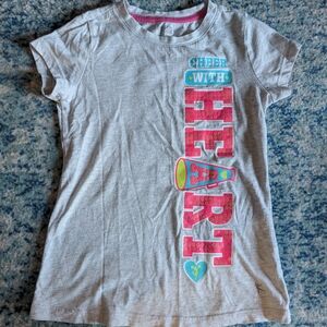 Danskin Gray Cheer with Heart Kids Tee